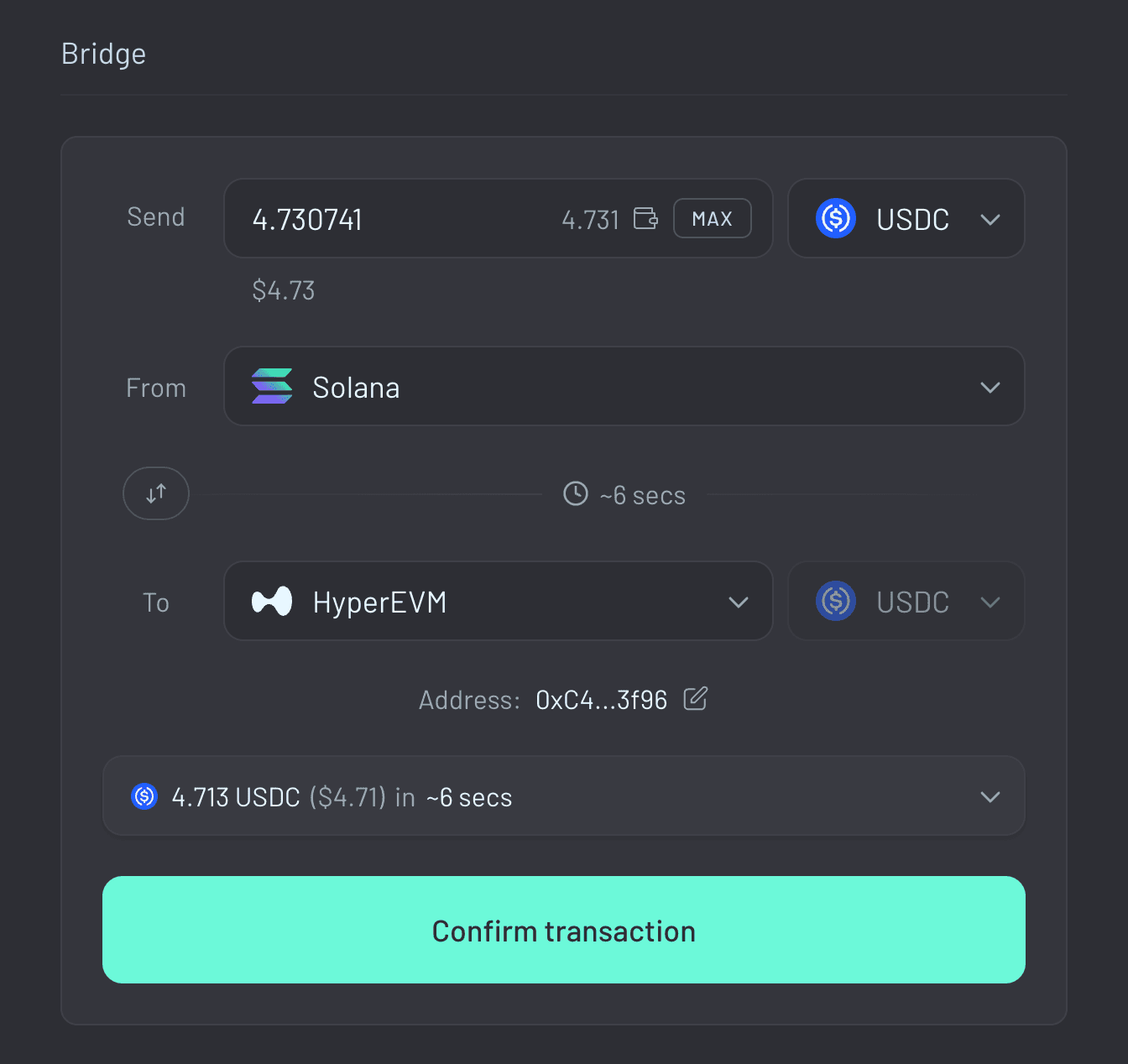 How to bridge to HyperEVM (Step 5) Enter the amount you want to bridge.